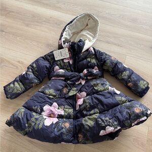 Floral Hooded Puffer Jacket